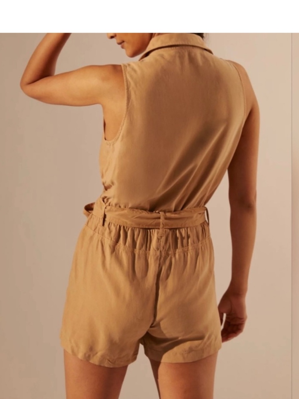 Anthropologie X cloth & stone Sleeveless Button-Front Romper - Picture 2 of 9